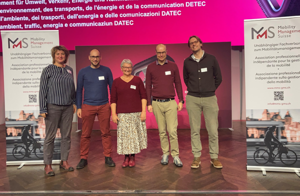 mms-1 Le comité de l’association Mobility Management Suisse (MMS) dont Julien Lovey (deuxième en partant de la gauche) également responsable Citec Neuchâtel-Jura