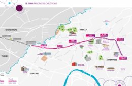 Tracé du futur itinéraire du Tram Annemasse-Genève (Crédits : Annemasse Agglo)