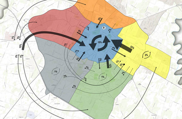 Citec-Torino-Digital-Italia-transport-public-nocturne-donnees-fcd-floating-car-data Répartition des déplacements à partir du questionnaire étudiant. Crédits : Citec