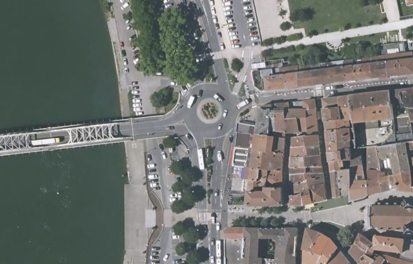 Citec-AMO-Grand-Lyon-assistance-maitrise-ouvrage-voirie-espace-public-mobilite Secteur d'intervention Citec à Neuville-sur-Saône. Crédit : Géoportail