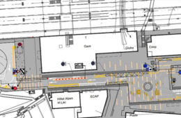 Extrait du plan de réaménagement du plateau de la gare sud. Crédits : Citec.