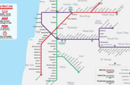 Linee della metropolitana leggera Area metropolitana di Tel Aviv. Crediti: NTA