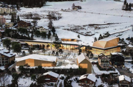 Projection de la place large de Leysin, projet Wild Goats. Crédits : RDR Architectes