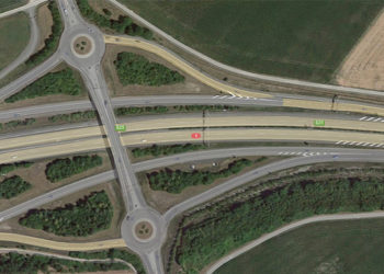 Tronçon d'autoroute entre Payerne et Estavayer-le-Lac. Crédits : Google