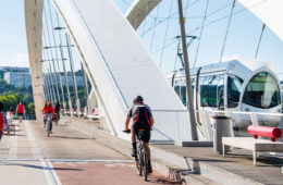 L’observatoire des mobilités vise à étudier la dynamique des mobilités sur le territoire de La Confluence. Crédits : Lyon Confluence