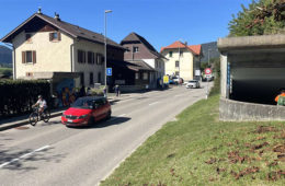 Mobilité scolaire à Sonceboz-Sombeval, Jura. Crédits : Emile Perrin, Journal du Jura