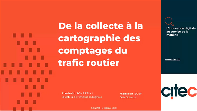 De la collecte à la cartographie des comptages de trafic - Citec