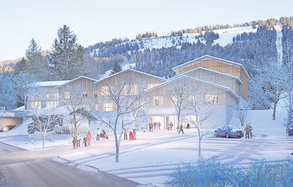 Citec-MEP-Schonried-Gstaad-station-montagne Projection de la station aval de Schönried au terminal Horneggli. Crédit : RBCH Architectes /  Nightnurse Images