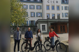 Inaugurazione della flotta di bici elettriche del CICR. Crediti: Genèveroule