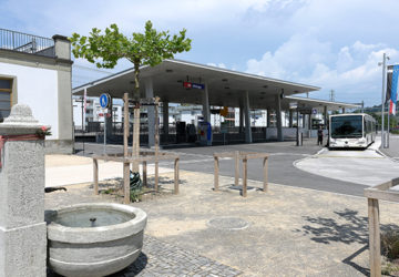 Le pôle de la gare de Möriken-Wildegg. Crédit : Citec