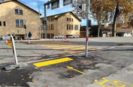 Mise en service du carrefour de l’avenue de Grandson, Yverdon-les-Bains. Crédit : Citec