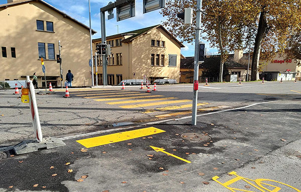 Mise en service du carrefour de l’avenue de Grandson, Yverdon-les-Bains. Crédit : Citec