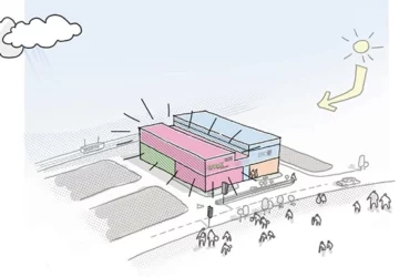 Esquisse architecturale du projet. Crédit : a-rr architectes
