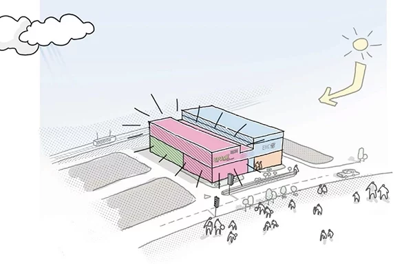 Esquisse architecturale du projet. Crédit : a-rr architectes