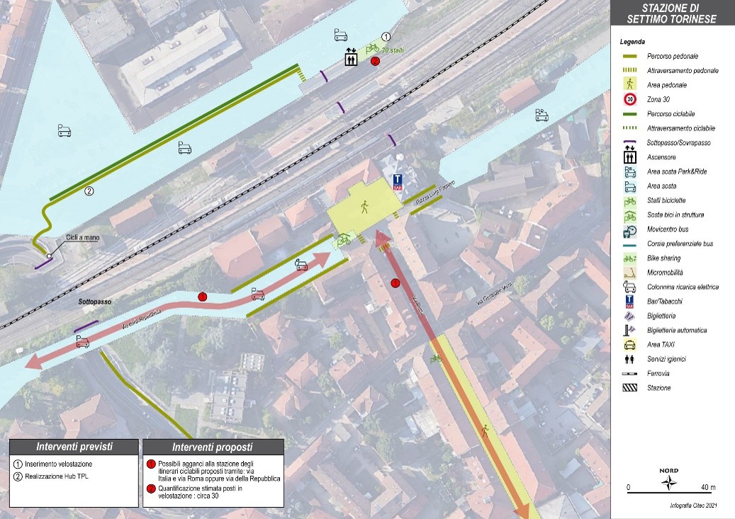 Esempio di proposta di riorganizzazione dei servizi della stazione di Settimo Torinese